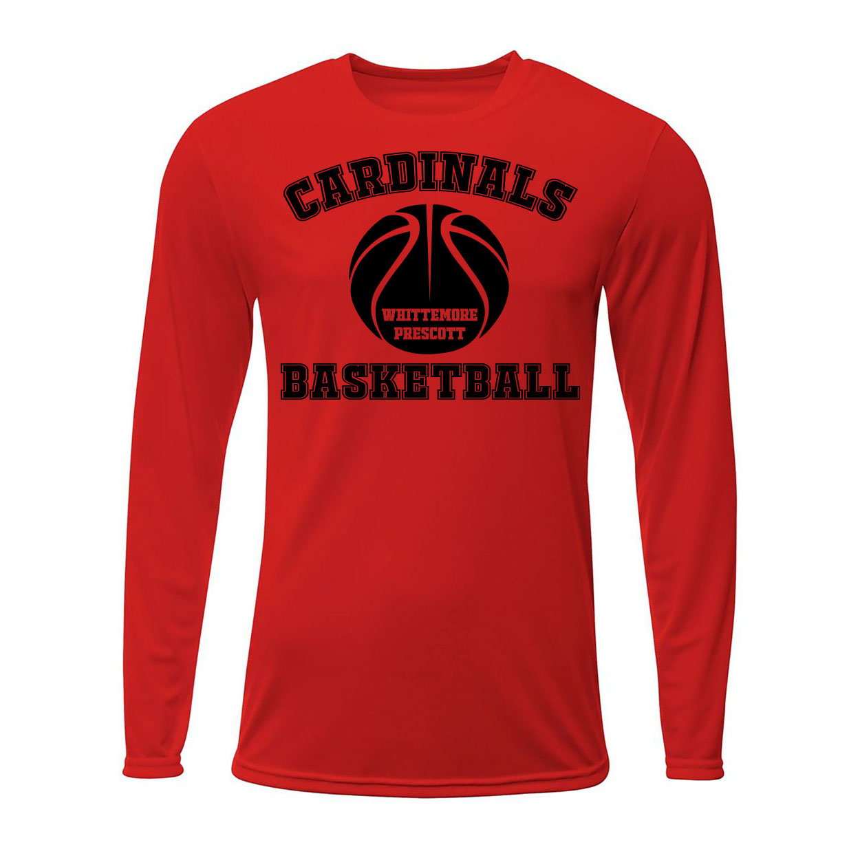 Cardinals Basketball Long Sleeve Athletic Tee - Image 4