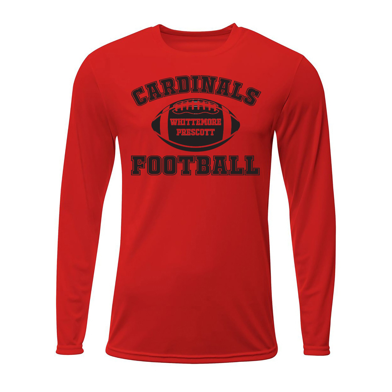 Cardinals Football Long Sleeve Athletic Tee
