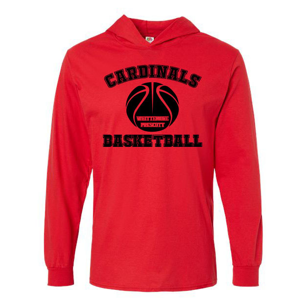 Cardinals Basketball Long Sleeve Hooded Tee