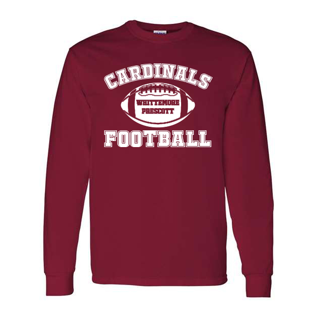 Cardinals Football Long Sleeve Tee